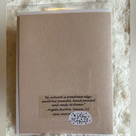 🐦‍⬛🎃Hand painted on fabric, flying crow Halloween greetings card 🎃 - Picture 2 of 4